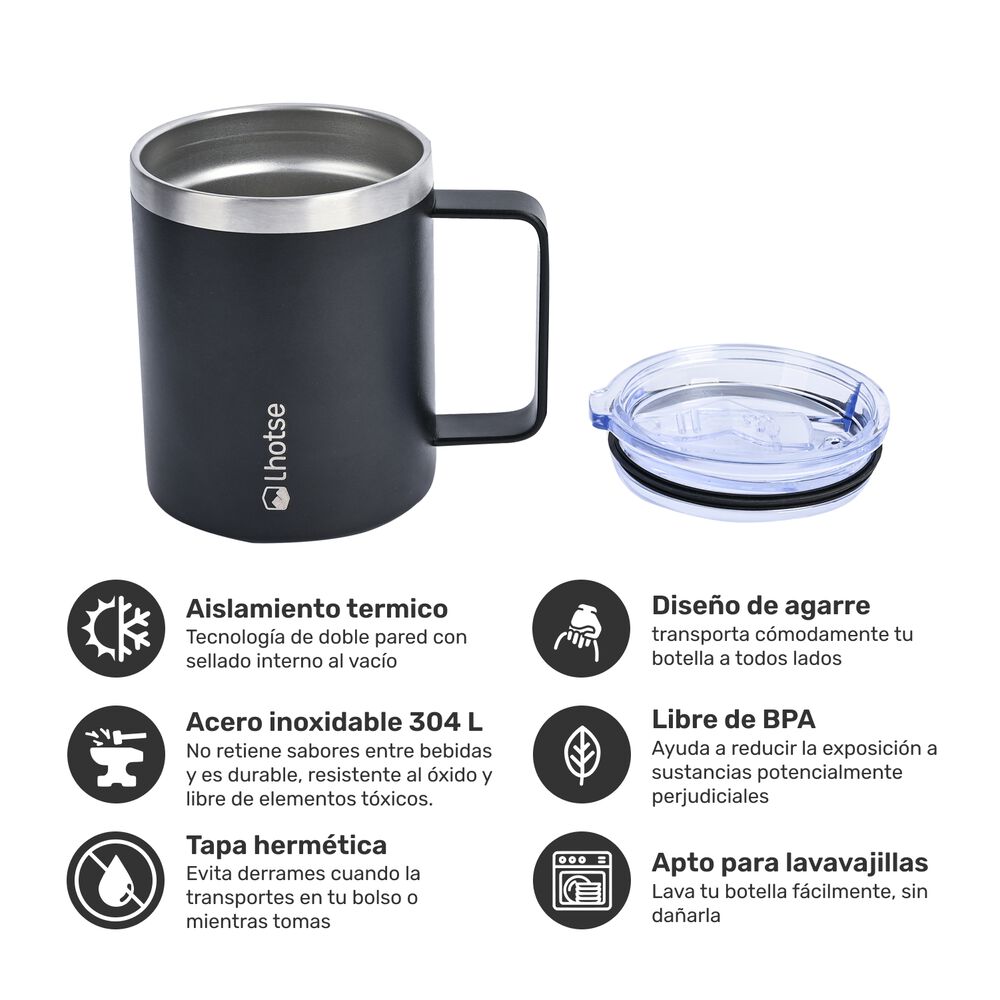 Taza Térmica Insulada Camping 350ml Black image number 1.0