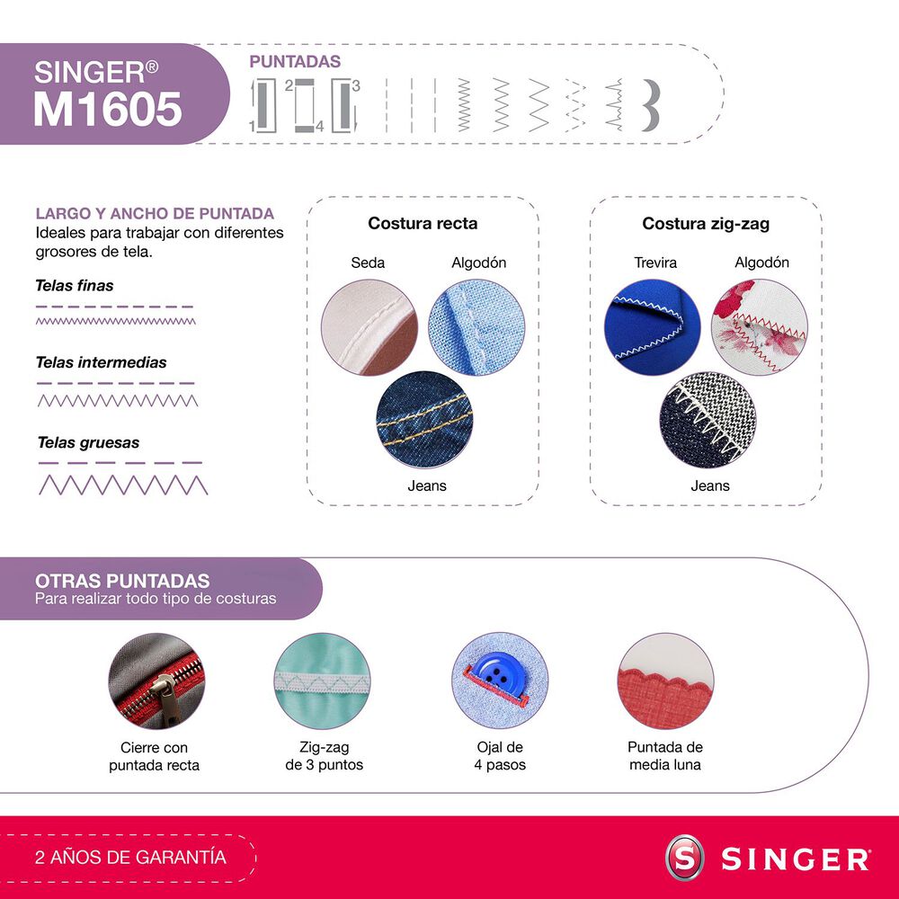 M&aacute;quina De Coser Singer M1605 image number 2.0