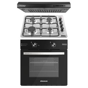 Kit Cocina Sindelen Horno Empotrado HE-7000NG + Encimera CEG-4600IN + Campana CA-606NG
