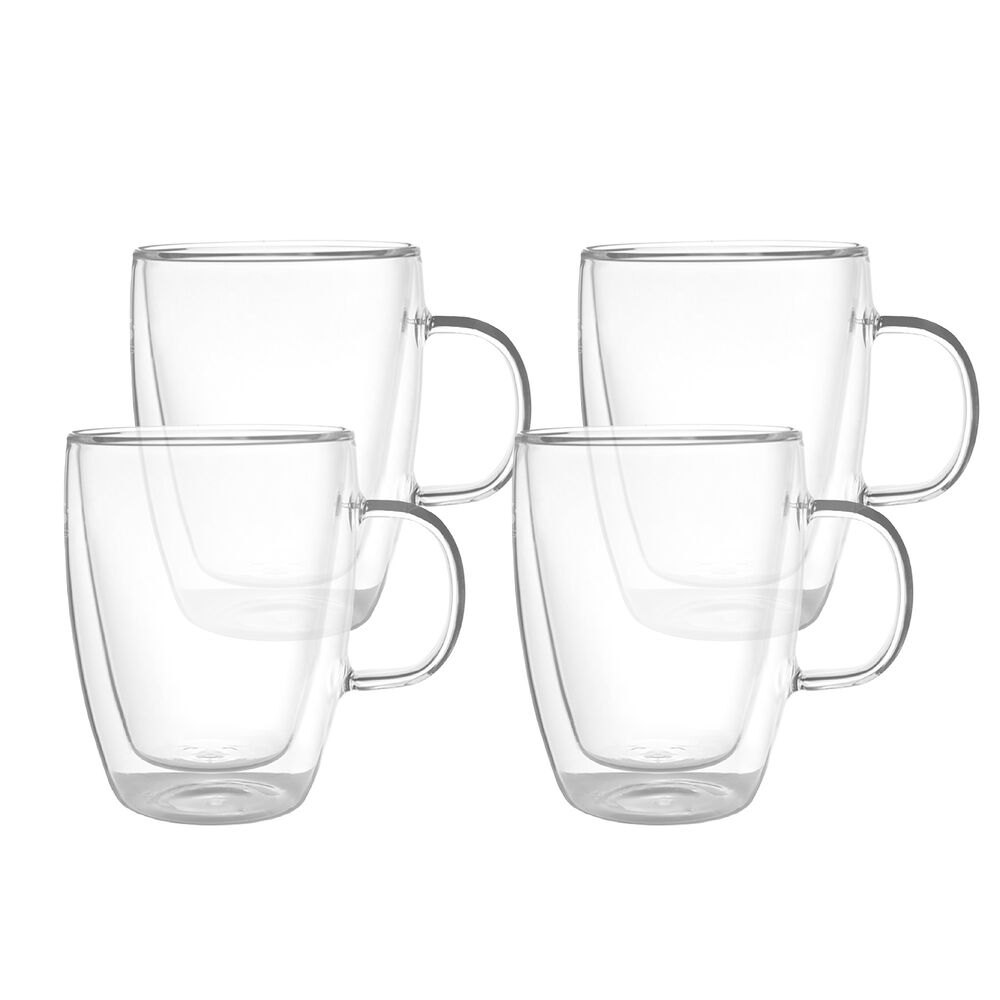 Set 4 Tazas De Vidrio Doble Pared 350 Ml Simplit image number 0.0