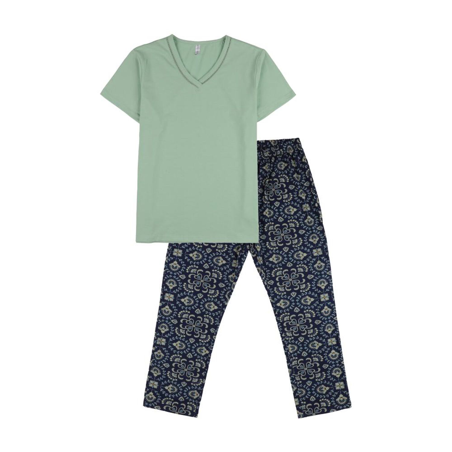 Pijama Capri Manga Corta Mujer Lesage image number 0.0