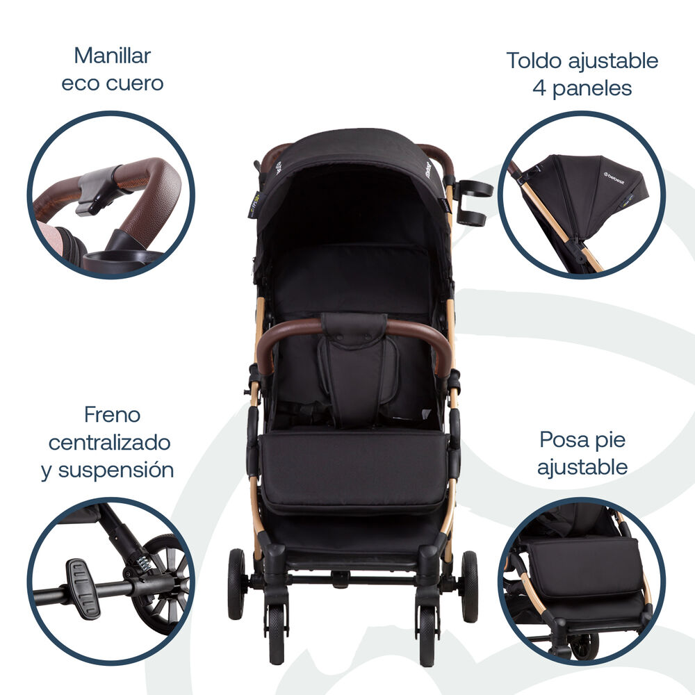 Coche Maleta Ultracompacto Paseo Micro Sx Negro Bebesit image number 7.0