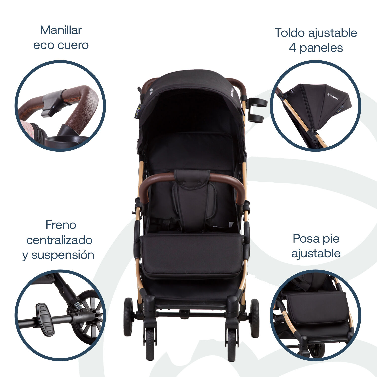 Coche Maleta Ultracompacto Paseo Micro Sx Negro Bebesit image number 7.0