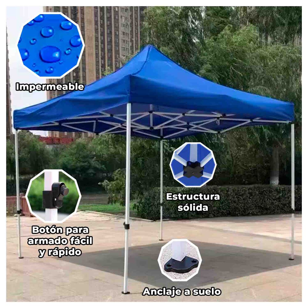 Toldo Plegable 3x3 Color Azul image number 1.0