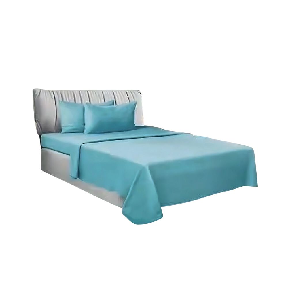 Sabanas 2 Plazas 4 Piezas Polar 144 Hilos Turquesa image number 0.0