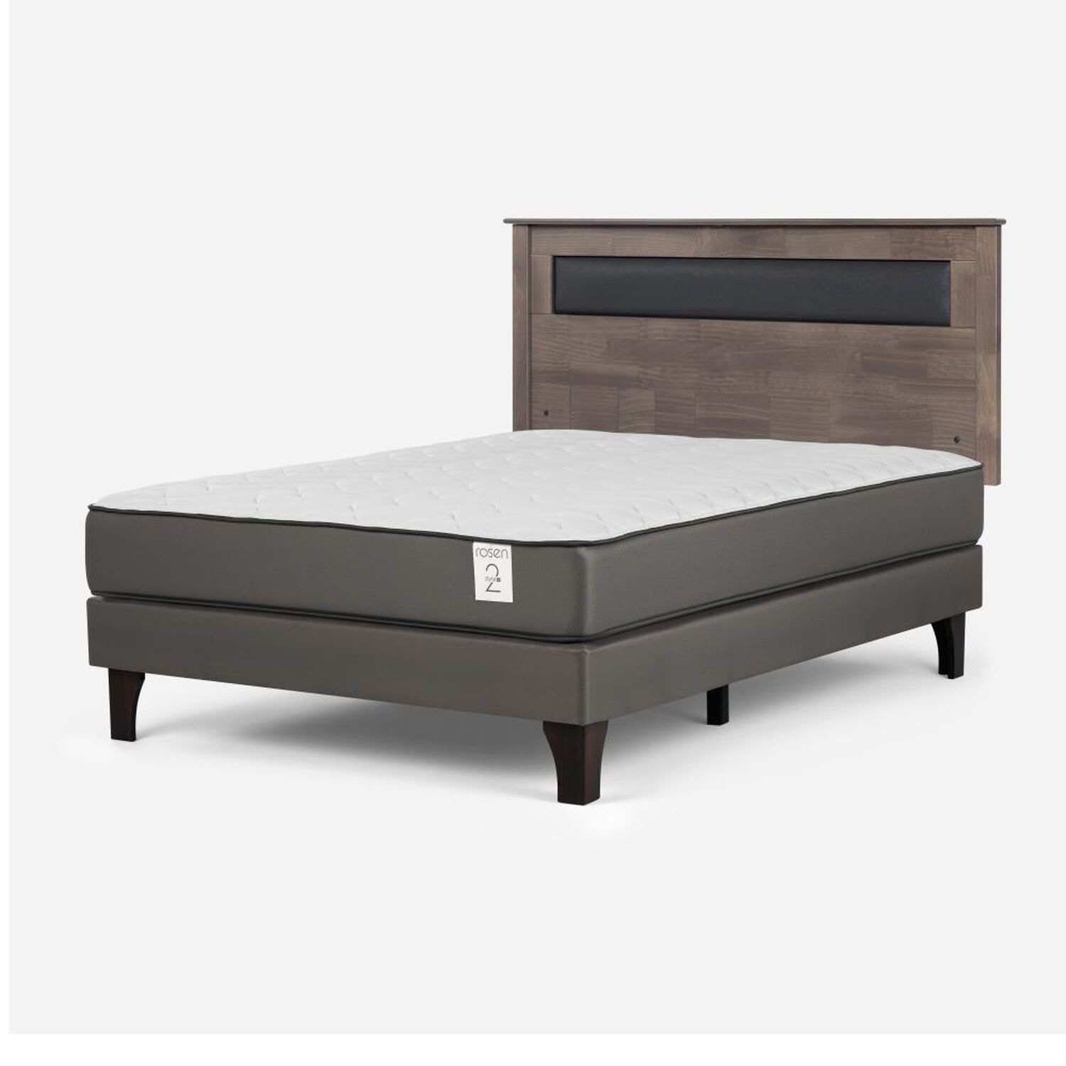 Cama Europea Rosen New Style 2 Plus / 2 Plazas / Base Normal + Respaldo image number 2.0