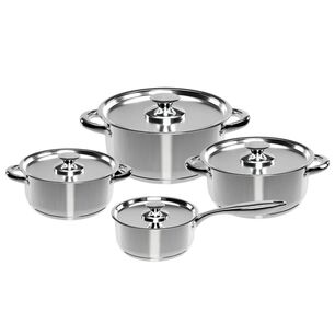 Juego Ollas Acero Inoxidable 8 Piezas Cocina 460-8ss