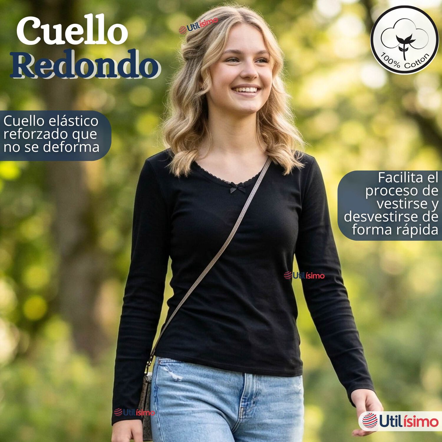 Camiseta Polera Algod&oacute;n Cuello Redondo Primera Capa Manga Larga Colores Surtidos Ni&ntilde;a image number 7.0