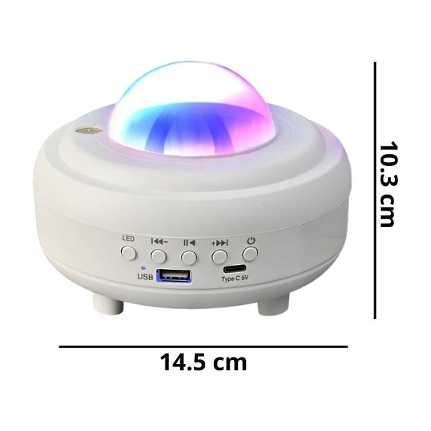 L&aacute;mpara Proyecci&oacute;n Cielo Estrellado Ondas De Agua Bluetooth image number 1.0