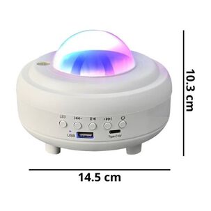 L&aacute;mpara Proyecci&oacute;n Cielo Estrellado Ondas De Agua Bluetooth