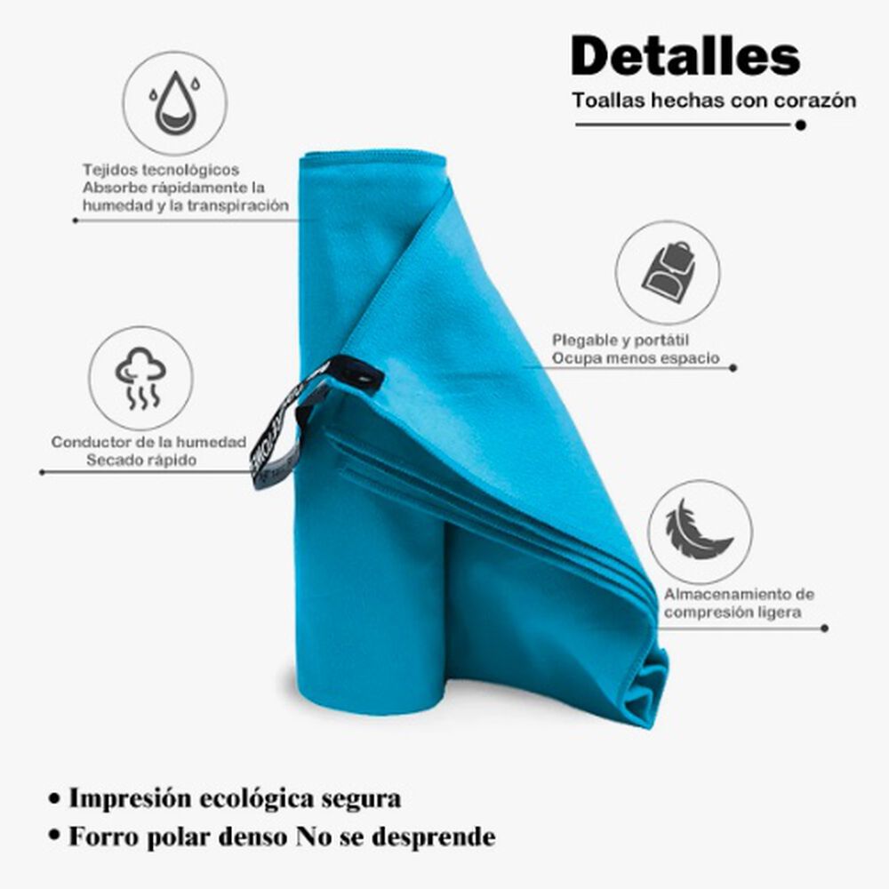 Toalla De Deporte Microfibra Set X3 Celeste image number 3.0