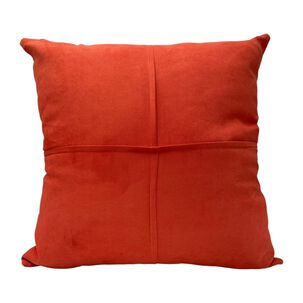 Pack De 02 Fundas De Coj&iacute;n De Semicuero Sint&eacute;tico 50x50 Cm Terracota