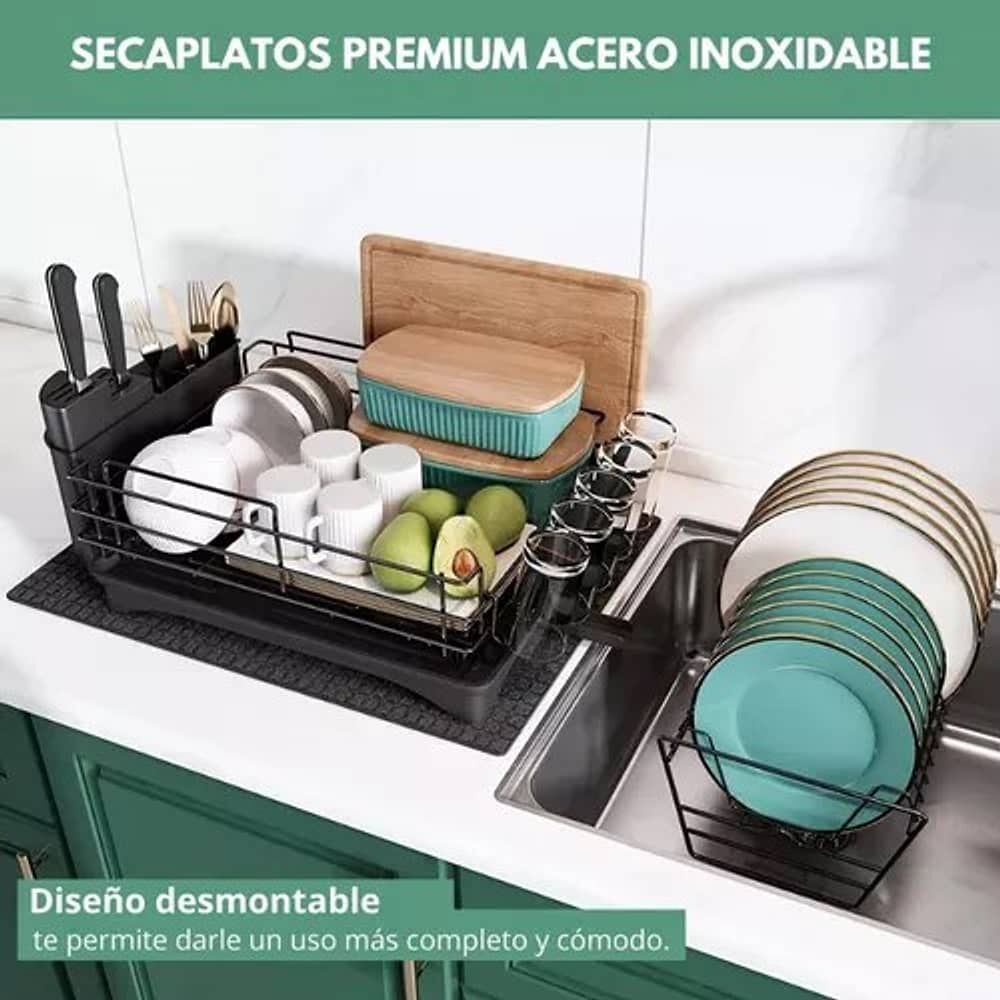 Secador Escurridor Platos 2 Niveles Desmontable Moderno image number 4.0