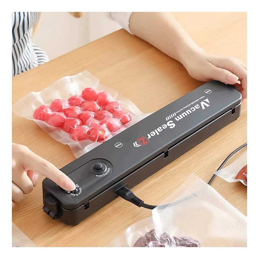 Maquina Selladora Al Vacio Para Alimentos + Bolsas Color Negro image number 2.0