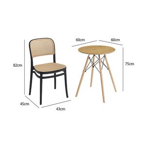 Juego De Comedor Vekkahome Loft / 4 Sillas