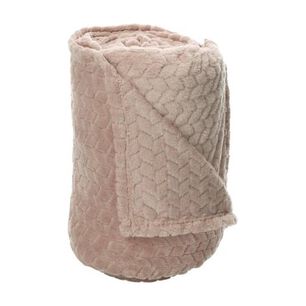 Frazada Andes Jacquard Flannel Rosa 1.5 Plaza