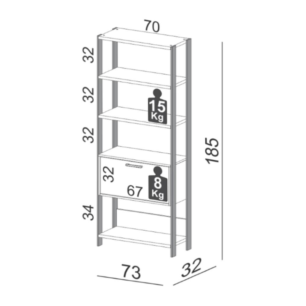 Estante Roca Cucao 1 Puerta image number 1.0
