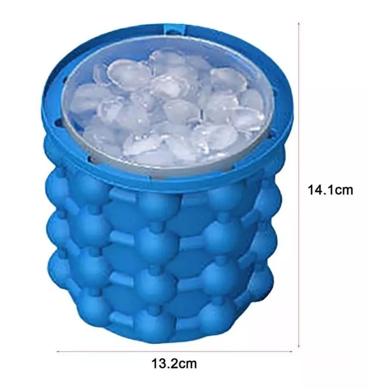 Molde Cubeta Azul Para Hacer Cubos De Hielo Resistente image number 2.0