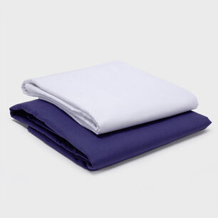 Pack 2 Sabanas Unicolor Arthome Azul + Blanca King 144 Hilos