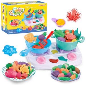 Juguete Set Plasticina Estufa Con Accesorios De Cocina Infnatil