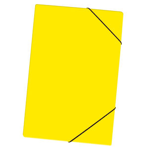 Carpeta Con Elastico Oficio Cartulina Amarillo Neon Lavoro