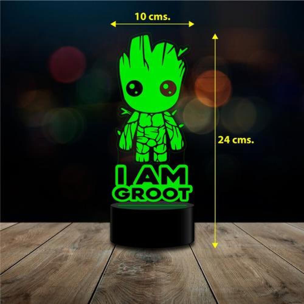 Lámpara 3d Baby Groot Guardianes De La Galaxia Marvel image number 2.0