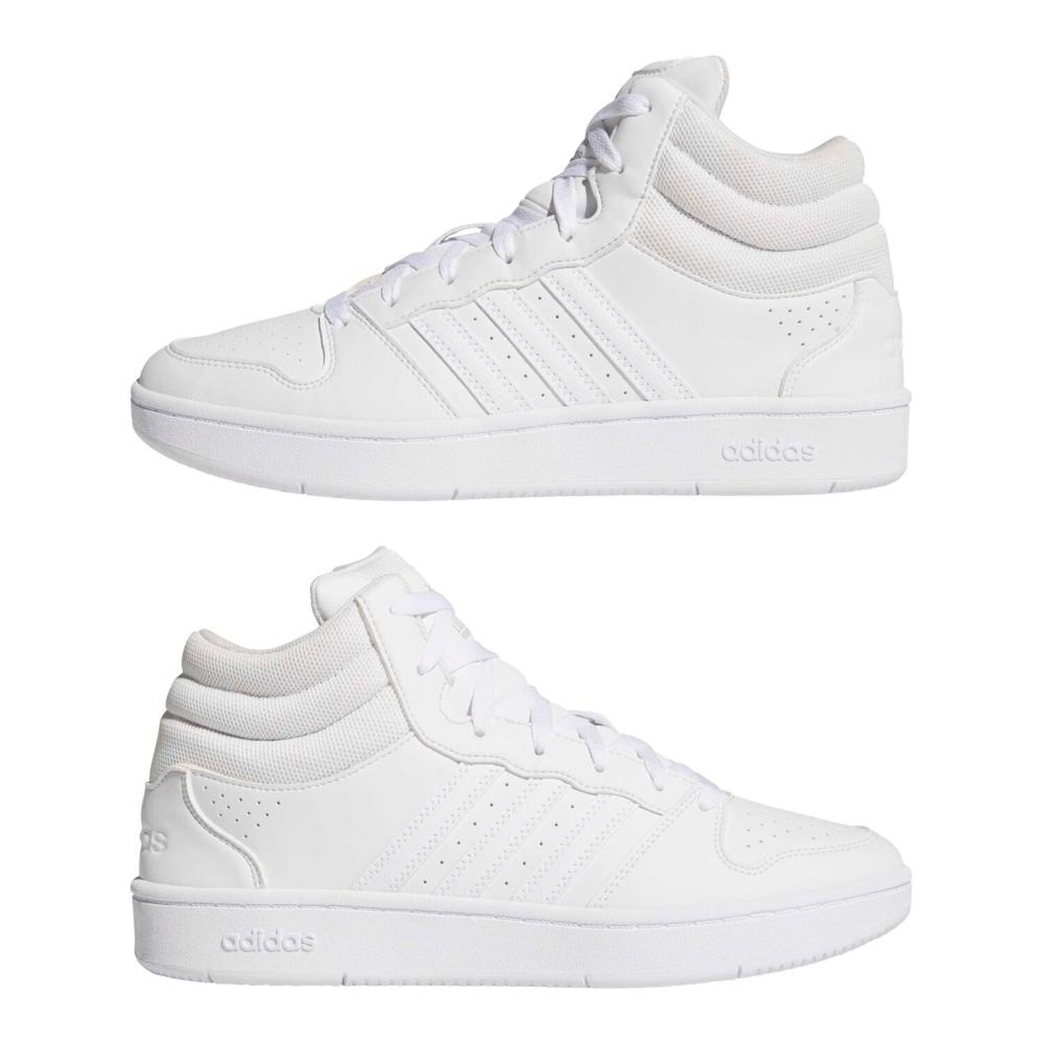 Zapatilla Basketball Hombre Adidas Hoops Mid Classic Blanco image number 5.0