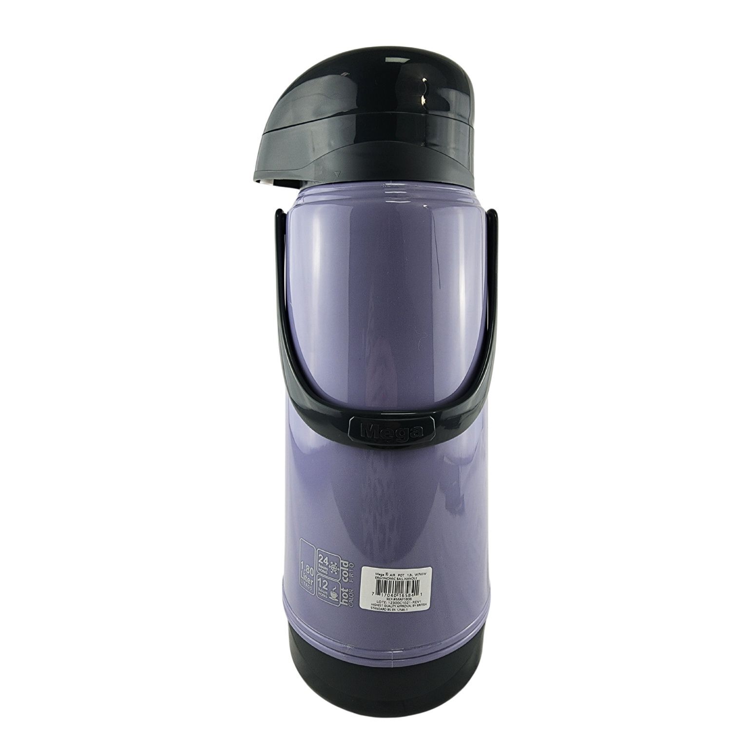 Termo Mega 1.8l Air Pot Manilla Sifon Bebidas Calientes Frias Lila image number 1.0