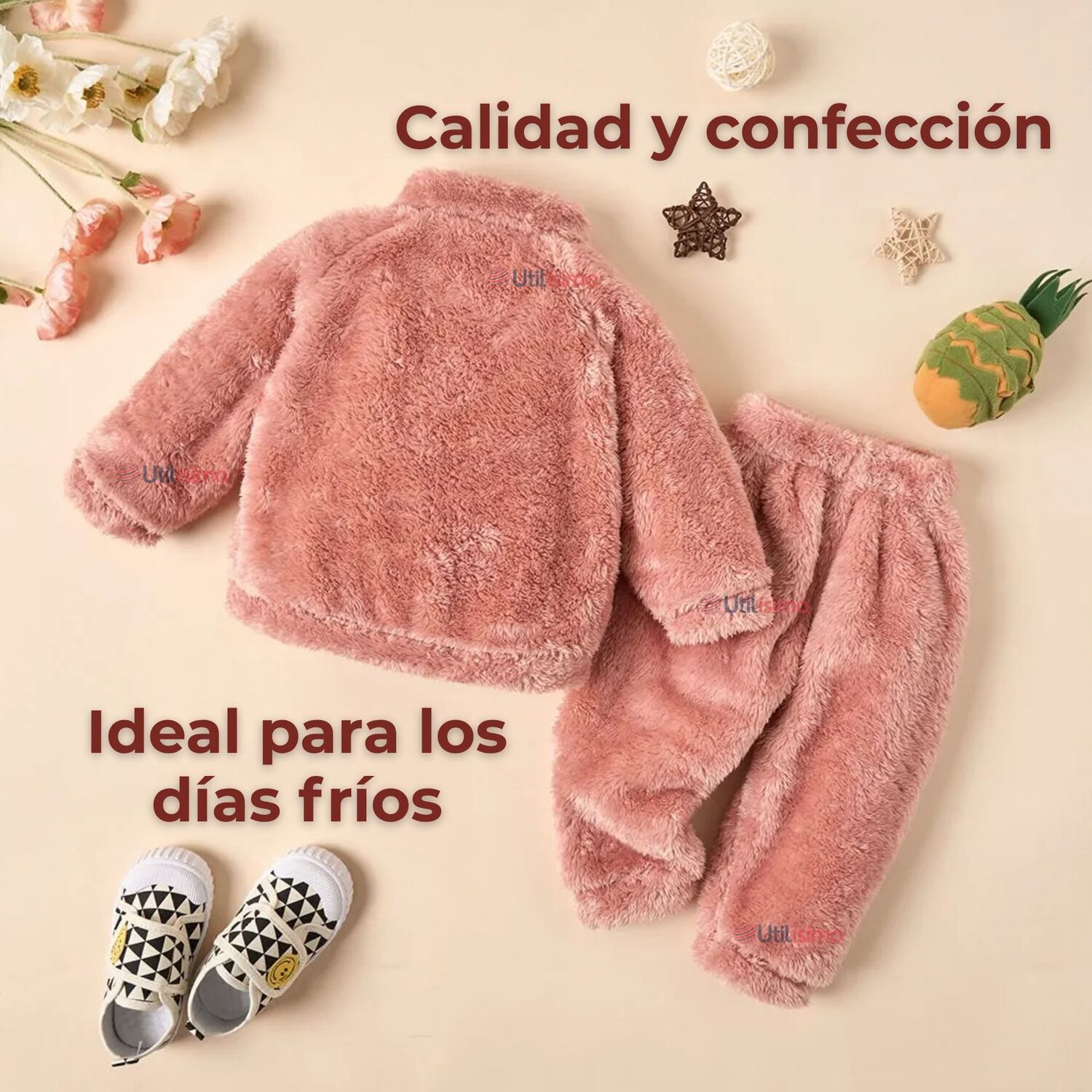 Conjunto Frizado Polar 2 Piezas Ni&ntilde;a Rosado image number 6.0