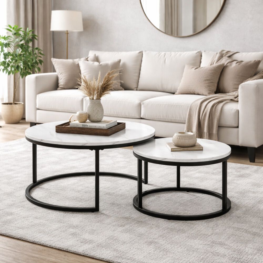 Set 2 Mesas De Centro Nido Dise&ntilde;o Moderno image number 2.0