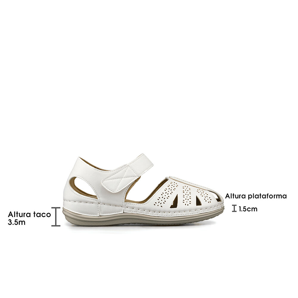 Sandalia Casual Vintage Velcro Soft Mujer Weide Js79 image number 4.0