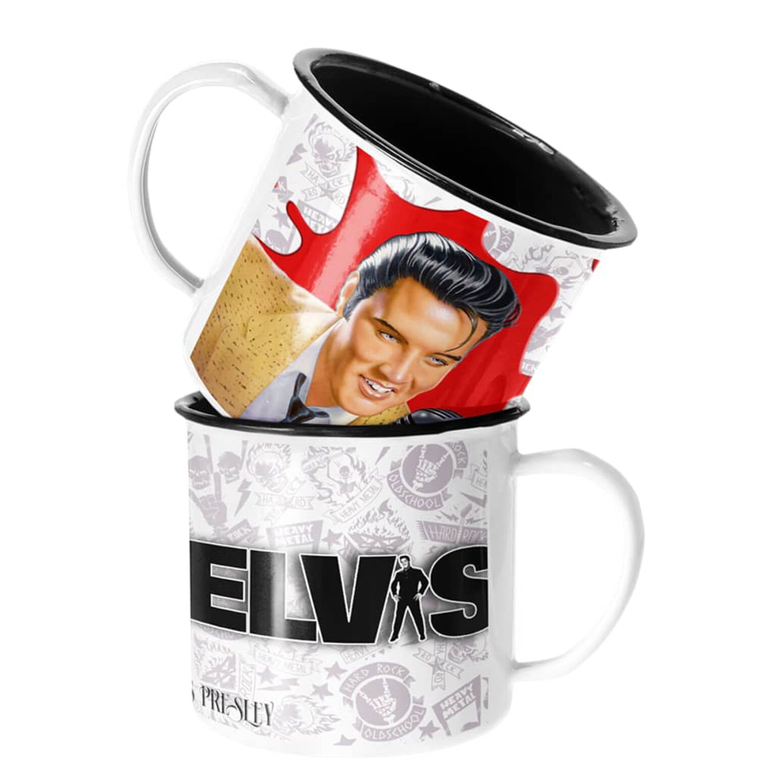 Taza Enlozada Lechera Elvis Presley Rock Musica image number 0.0