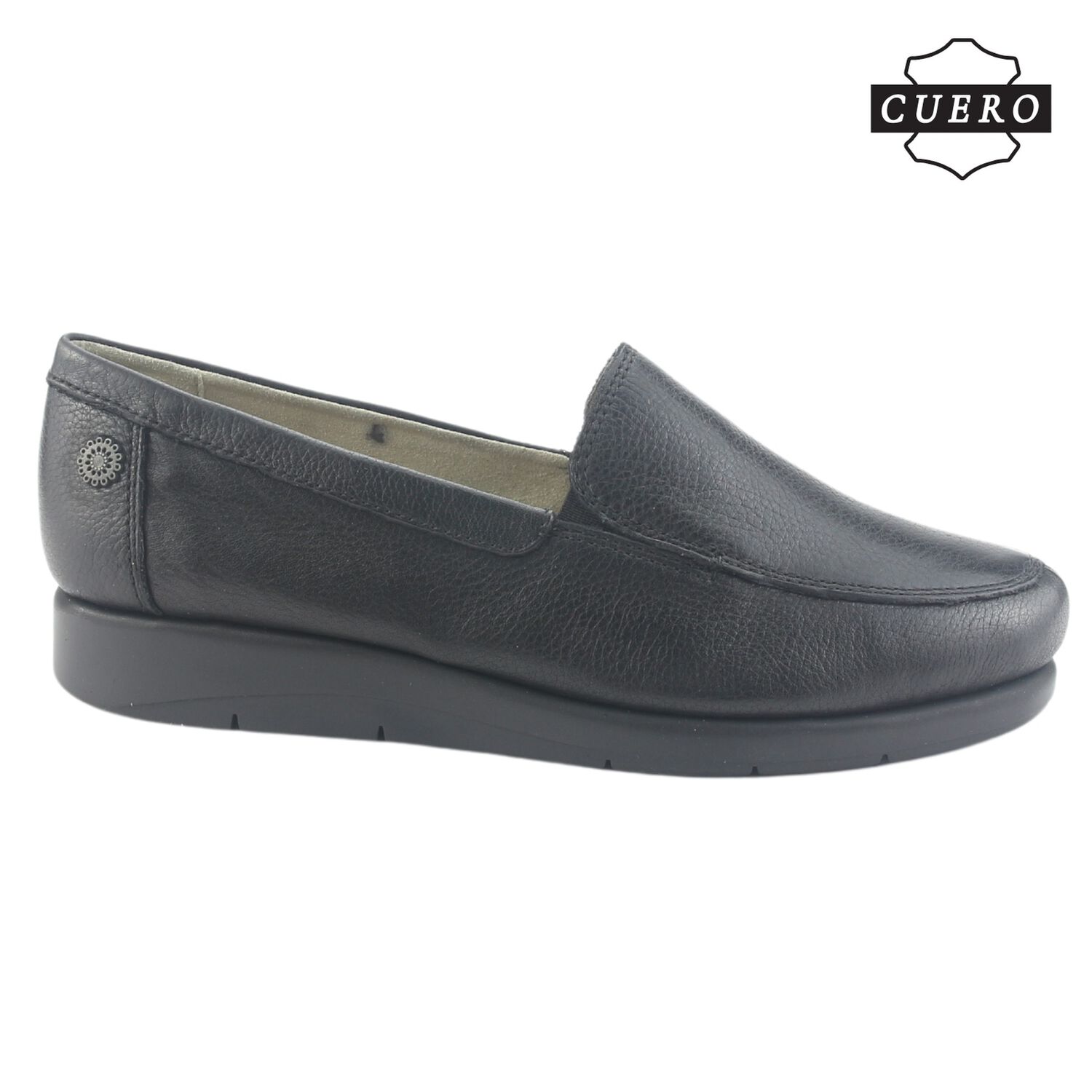 Mocasin De Cuero Chalada Mujer Cira-1 Negro Casual image number 1.0