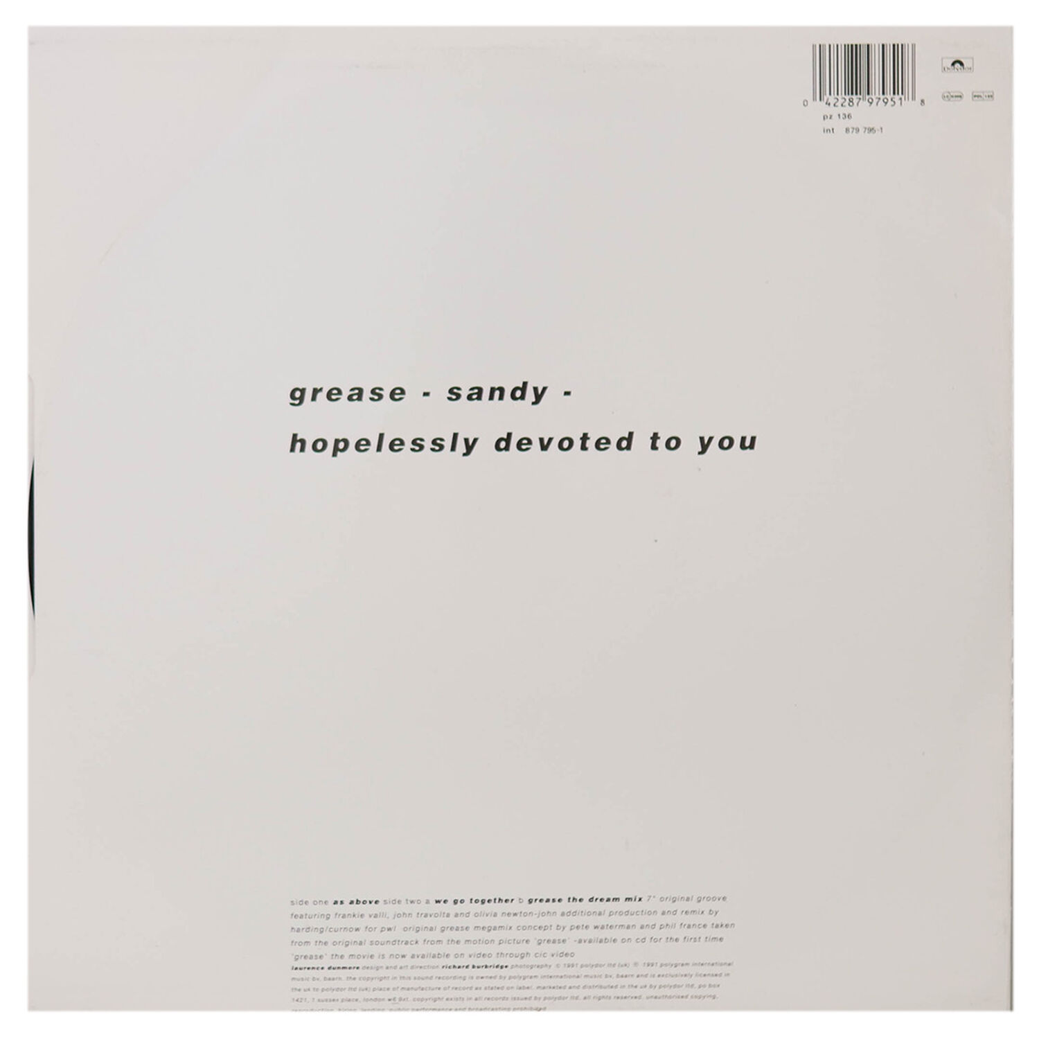 Grease - The Dream Mix | 12" Maxi Single Usado image number 1.0