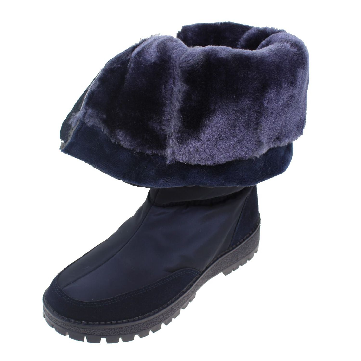 Bota Negra Forrada En Piel, Art. 5a552black / Via Franca image number 4.0