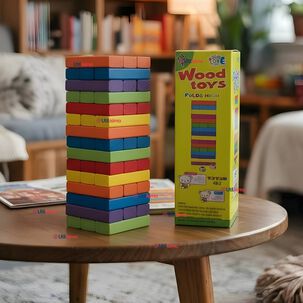 Jenga Juego De Mesa 48 Piezas Multicolor Madera Original