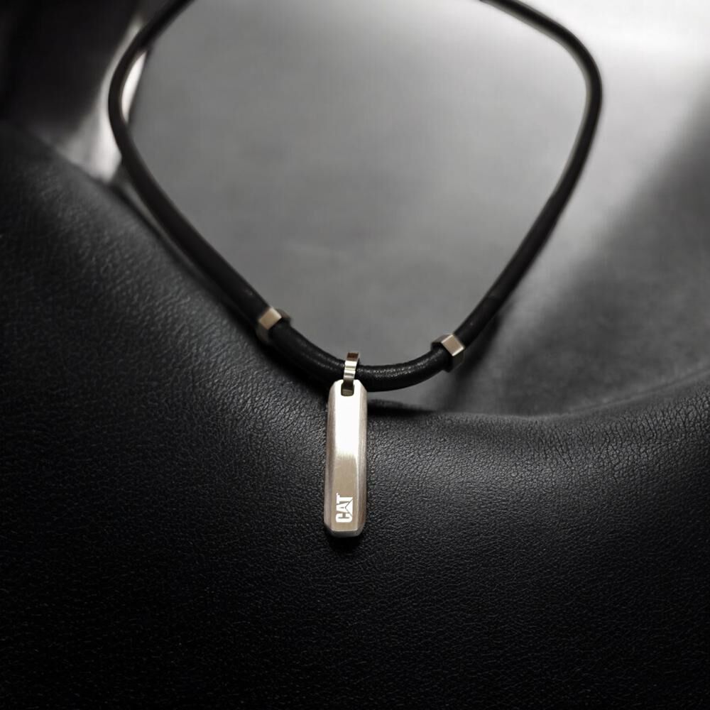 Cadena De Hombre Cat J005n10112 Plateado-negro image number 2.0