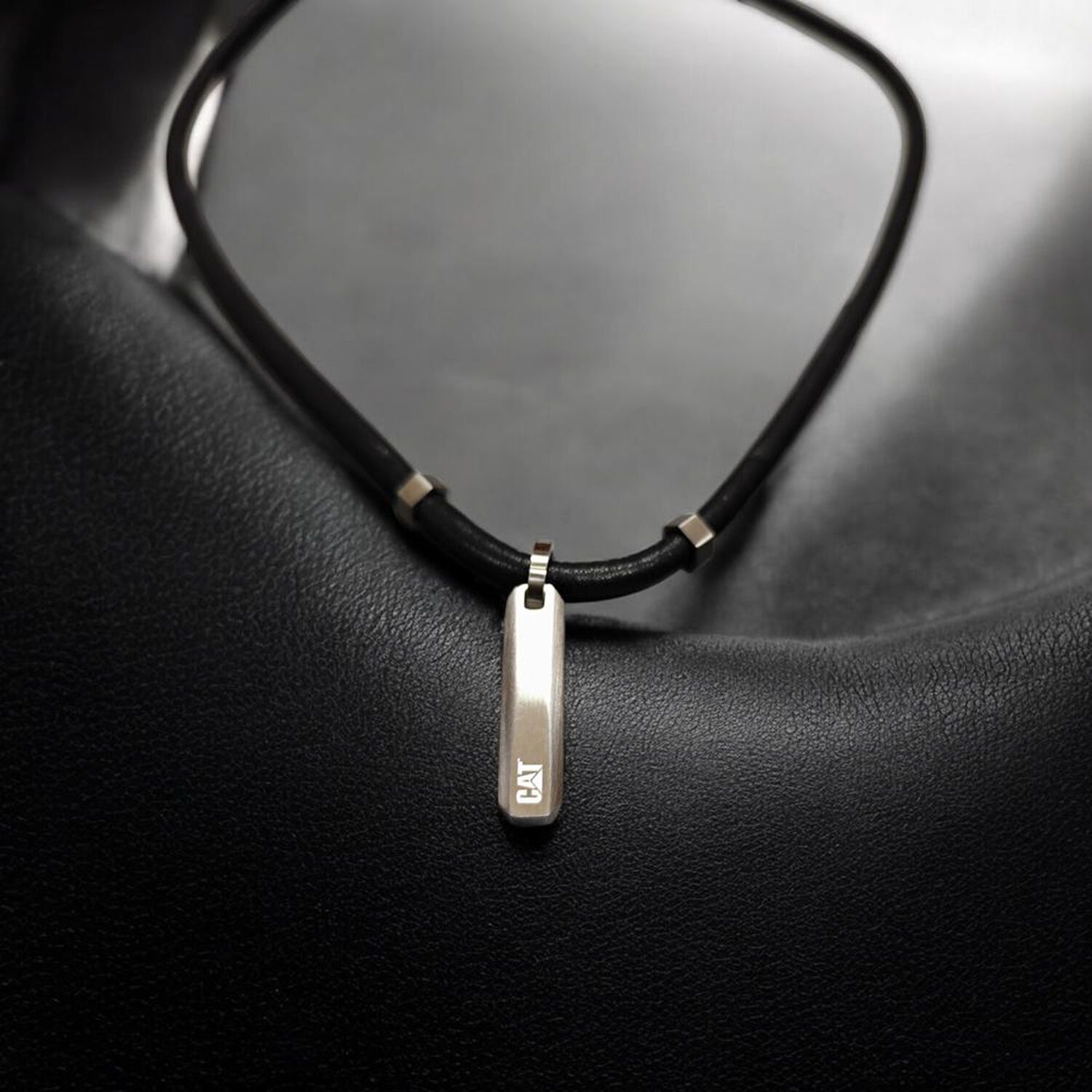 Cadena De Hombre Cat J005n10112 Plateado-negro image number 2.0