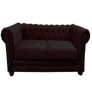 Sofa Florencia 3 Cuerpos Tela Velvet Chocolate