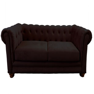 Sofa Florencia 3 Cuerpos Tela Velvet Chocolate