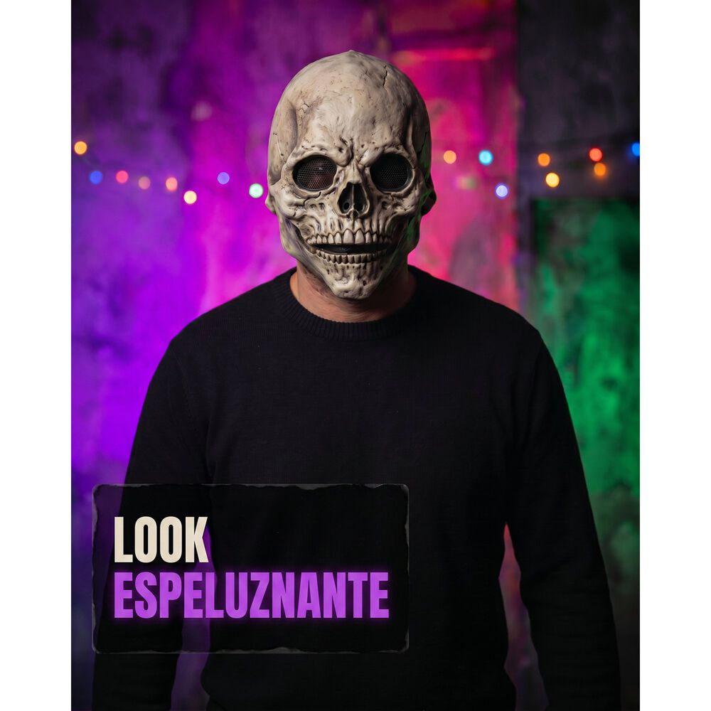 Mascara Calavera De Terror Realista Halloween image number 1.0