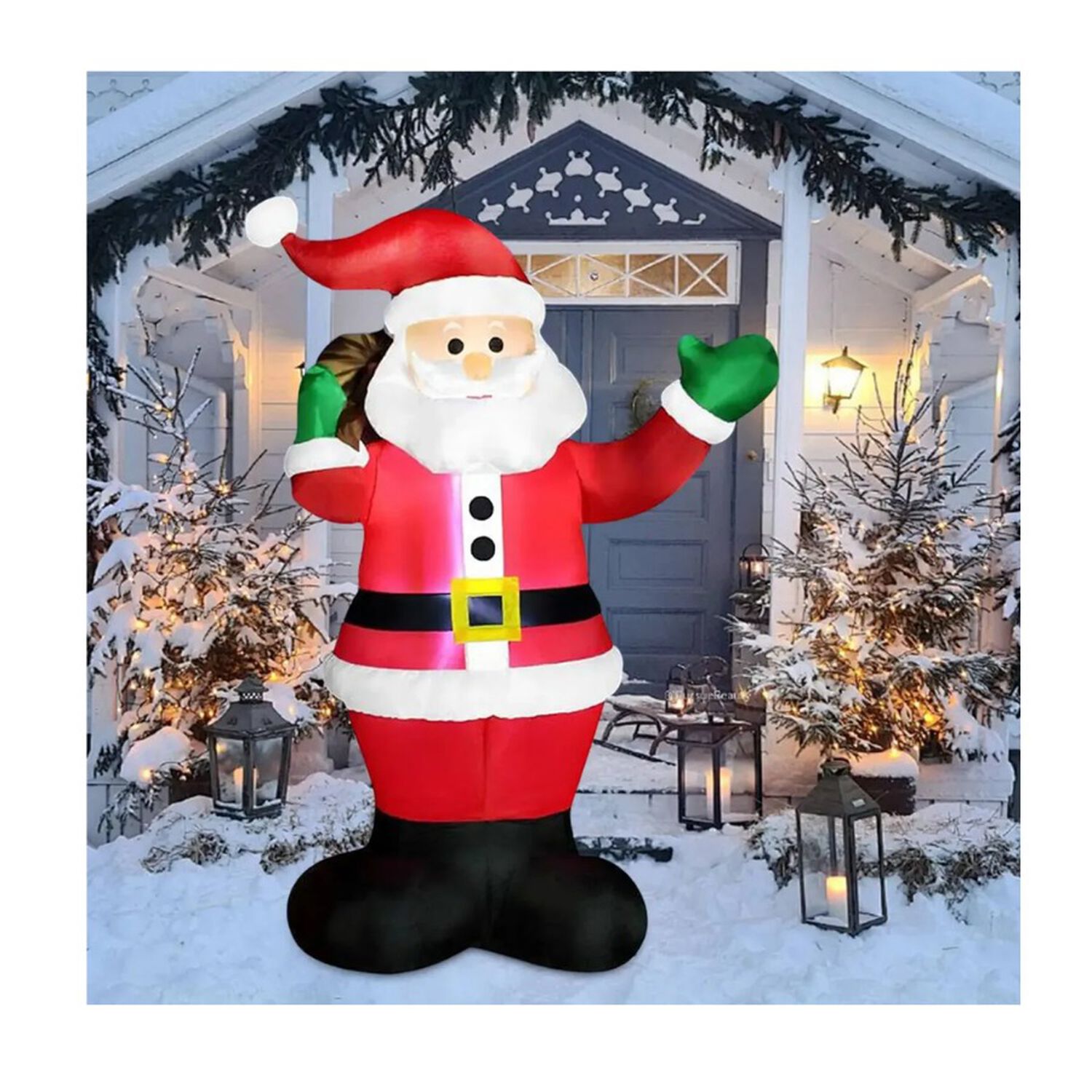Papa Noel Inflable Gigante 1.82m Decoracion Navidad Exterior image number 2.0