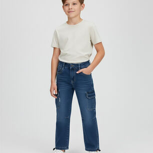 Pantal&oacute;n Cargo Jeans Ni&ntilde;o Denim Resistente