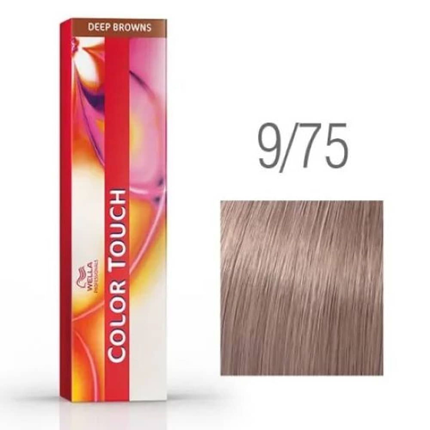 Tinte Para Cabello Wella Color Touch 9/75 Rubio Muy Claro Marron Caoba 60ml image number 1.0