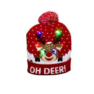 Pack De 3 Gorros De Navidad Con Luces Led Surtido Santa