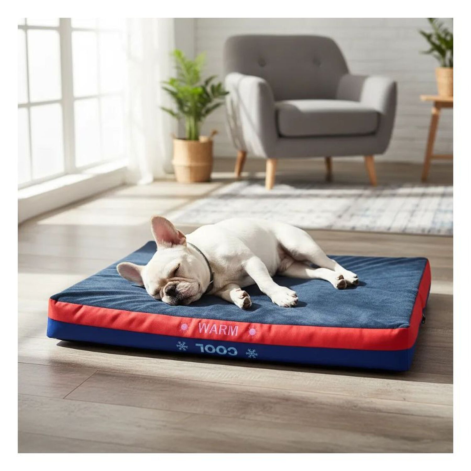 Cama Para Perro Reversible Fr&iacute;o Calor 75x48cm Talla S image number 5.0