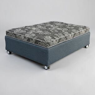 Cama 1 Plaza Box 30 Cm L180 Cm + Colchon Modelo Ideal - Rueda Logo (gris)