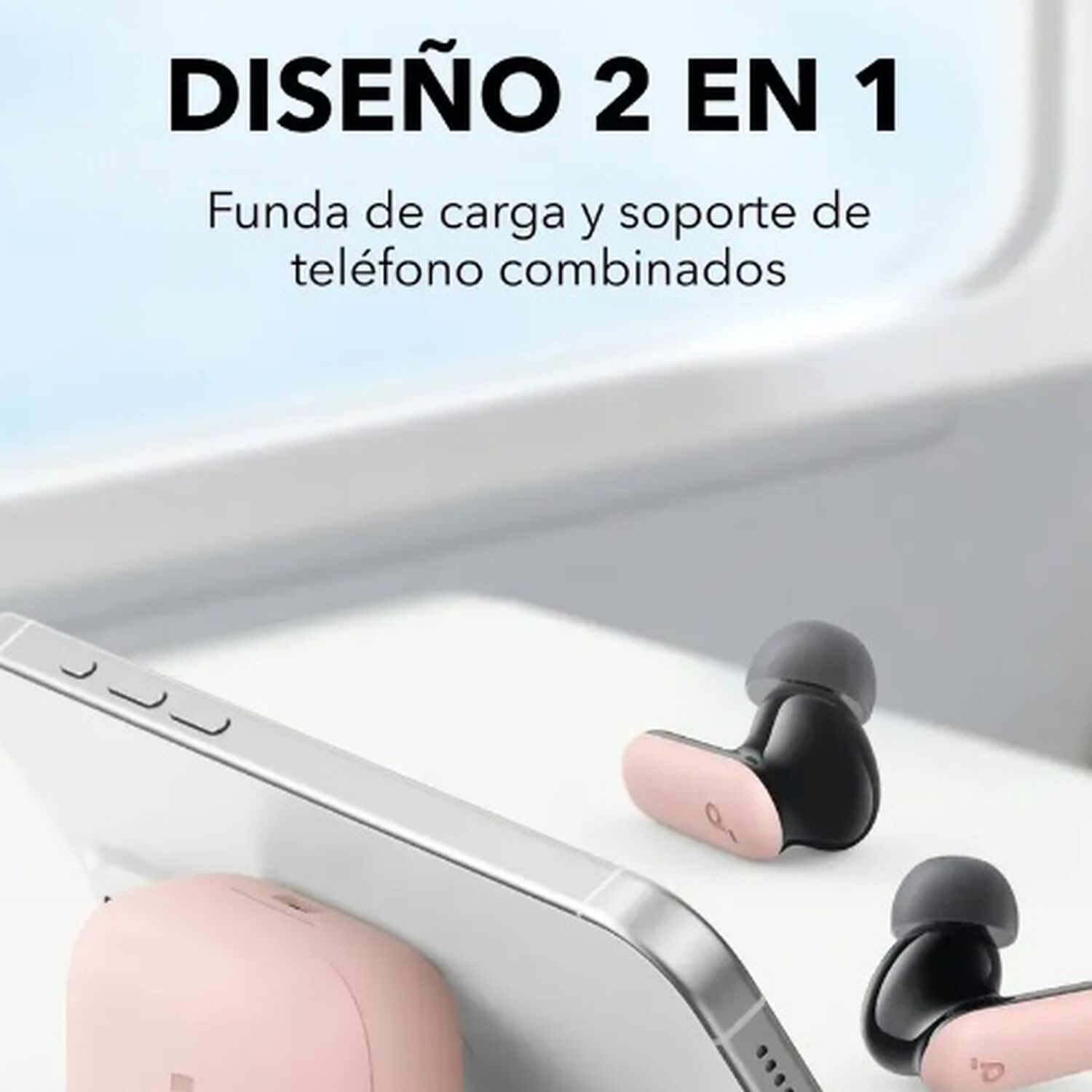 Aud&iacute;fonos Bluetooth Rosa image number 1.0