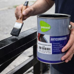 Anticorrosivo Alqu&iacute;dico Negro 1/4 Galon Passol (rejas,fierro