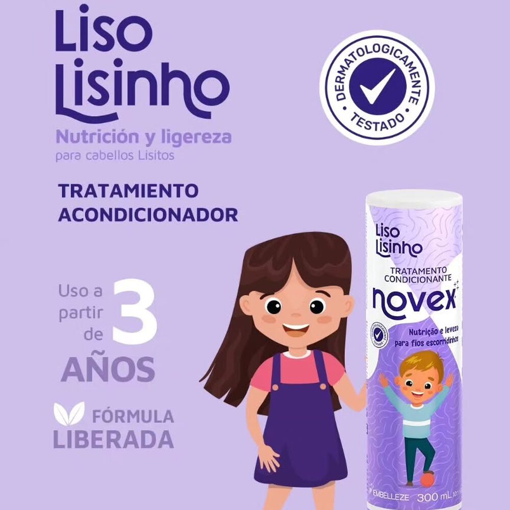 Kt Sh/acond Liso Lisinho 300ml Novex image number 3.0